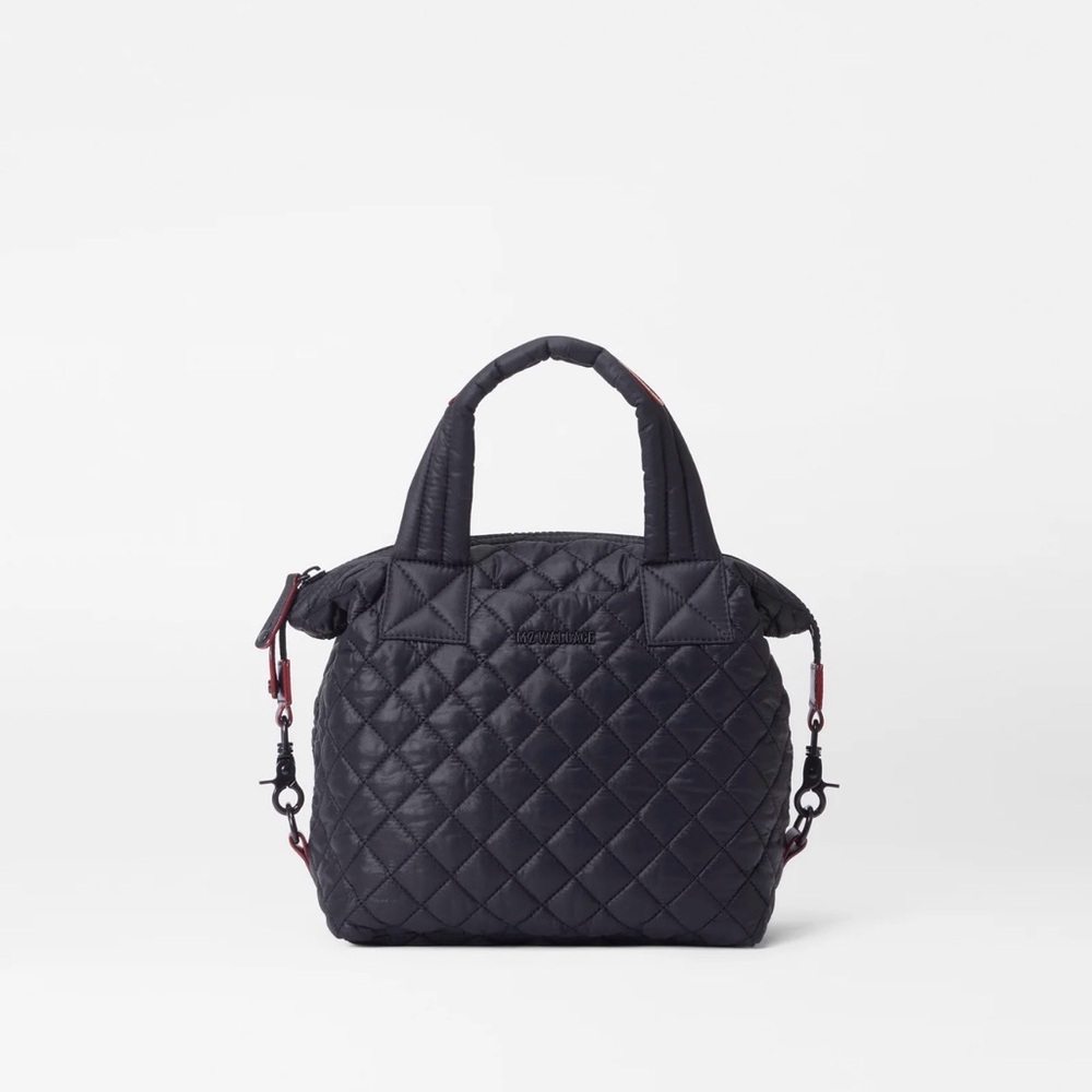 MZ Wallace Black Quilted small Metro Tote